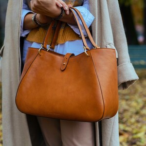 leather bag, handmade leather bag, handbag, woman leather bag, elegant leather bag, made in Italy handbag 画像 2