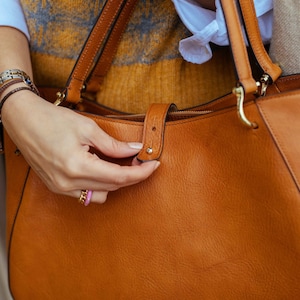 Ledertasche, handgefertigte Ledertasche, Handtasche, Damen-Ledertasche, elegante Ledertasche, hergestellt in Italien Handtasche Bild 5