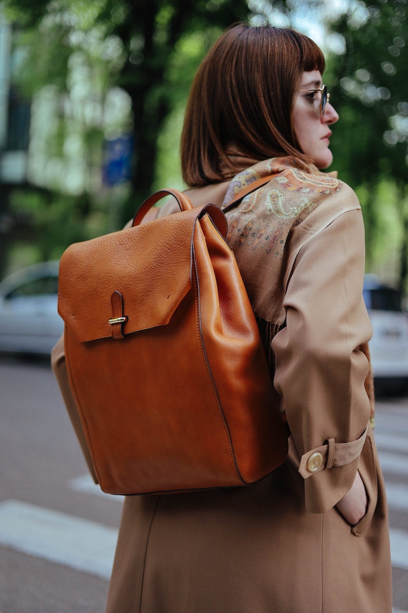 Leather Backpack, Handmade Backpack, Leather Bag, Leather Rucksack, Vintage Backpack, Backpack, Womens Backpack, mans backpack image 1