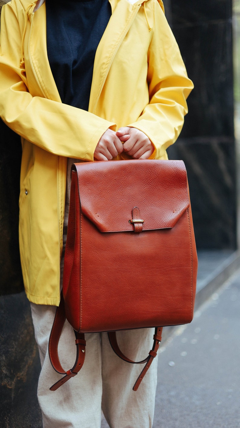 Leather Backpack, Handmade Backpack, Leather Bag, Leather Rucksack, Vintage Backpack, Backpack, Womens Backpack, mans backpack image 2