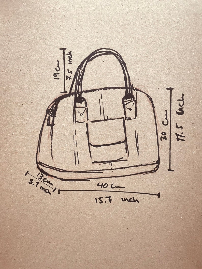 bolso de cuero, bolso de cuero hecho a mano, bolso de mano, bolso de cuero mujer, bolso de cuero elegante, bolso hecho en Italia imagen 8