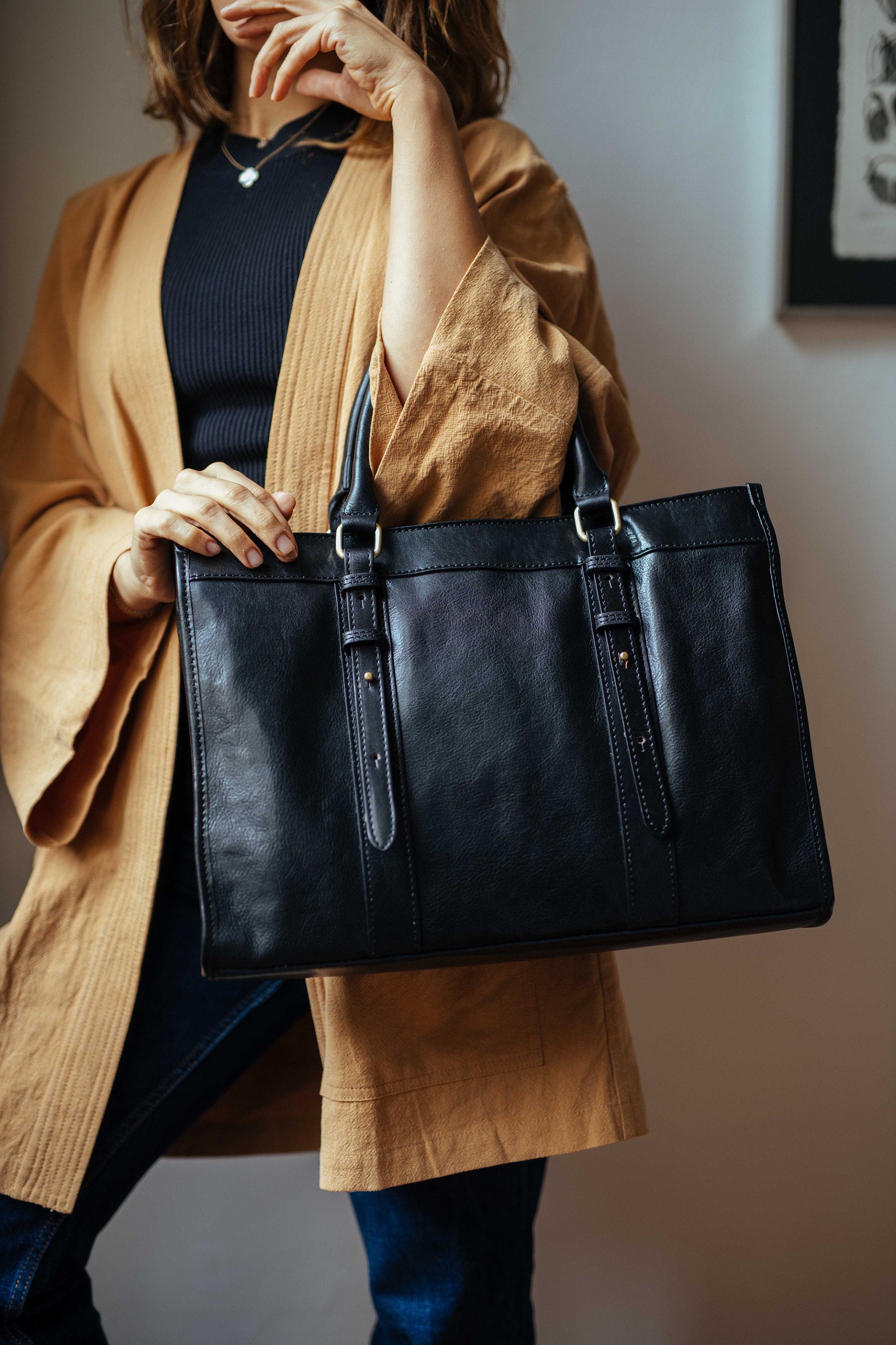 Alma Milano Black  Leather Backpack (Made in Italy) il_fullxfull.5717806253_388m.jpg main image 3