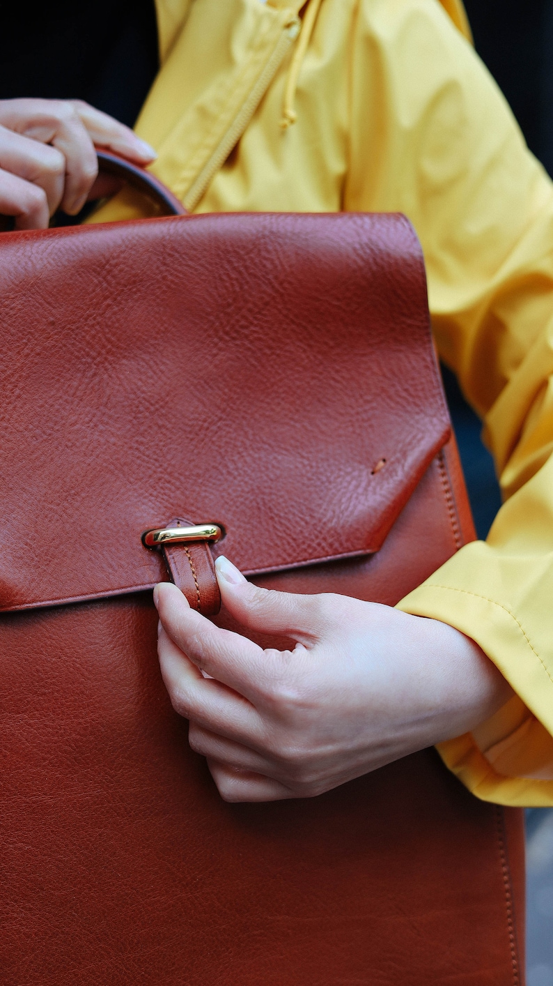 Leather Backpack, Handmade Backpack, Leather Bag, Leather Rucksack, Vintage Backpack, Backpack, Womens Backpack, mans backpack image 4