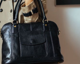 Ledertasche, handgemachte Ledertasche, Handtasche, Frau Ledertasche, elegante Ledertasche, made in Italy Handtasche
