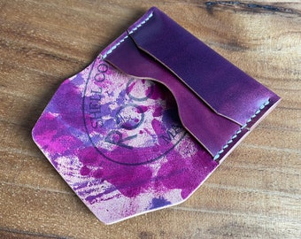 Flap wallet - Ultra Violet Marbled Rocado Shell Cordovan