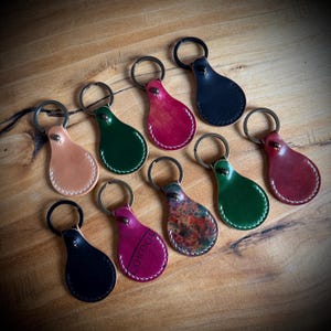 Shell Cordovan Apple AirTag Keychain - Shell Cordovan - Handmade - Made in the UK - Airtag - Keychain
