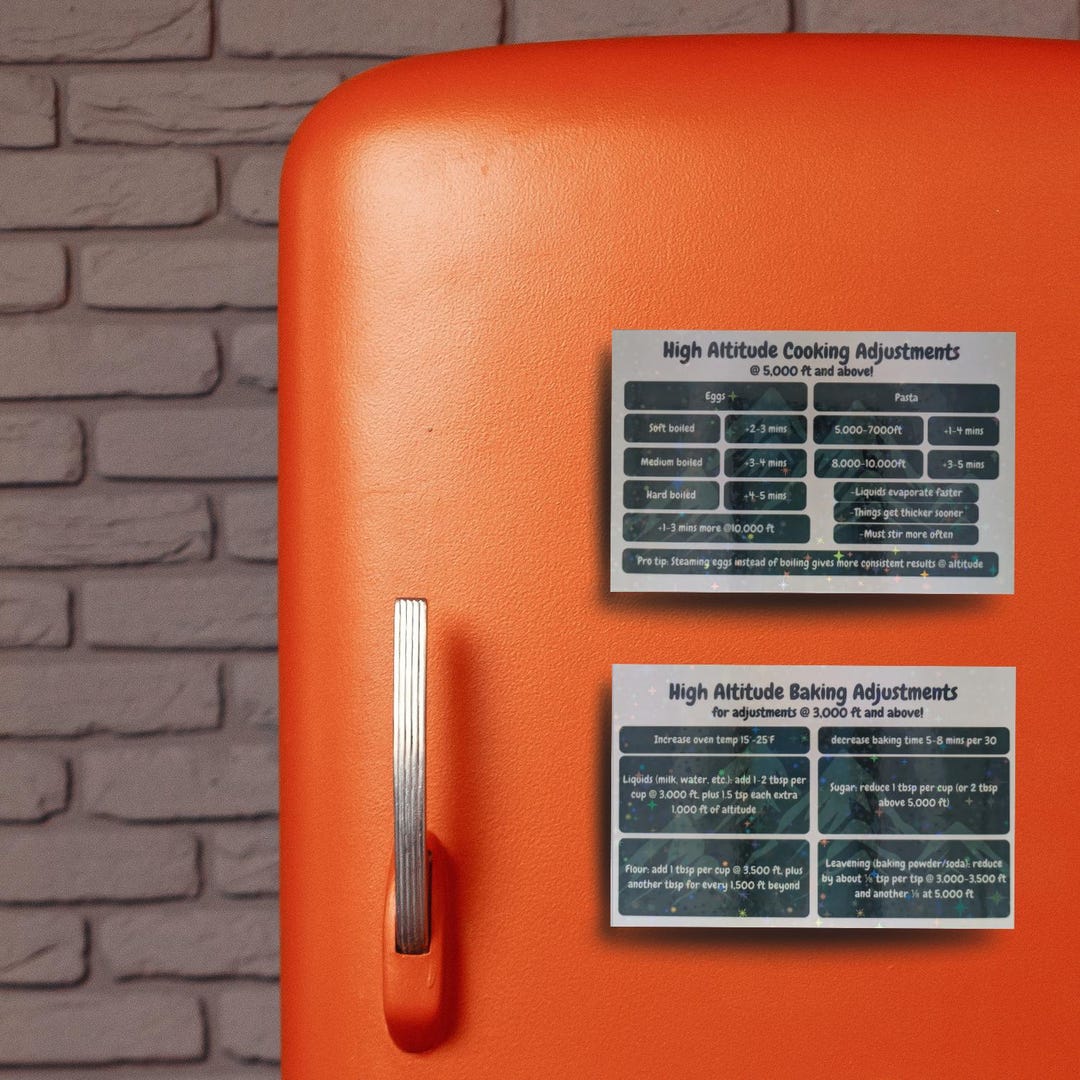 High Altitude Kitchen Conversion Magnets – Baking & Cooking Adjustments ...