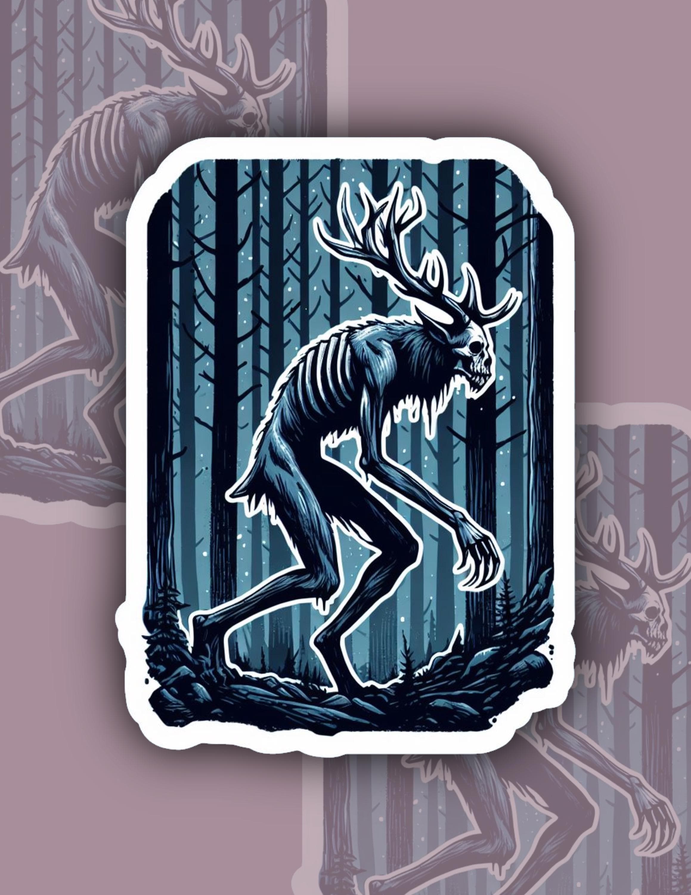 Wendigo Sticker: Cryptidcore Forest Art - Etsy