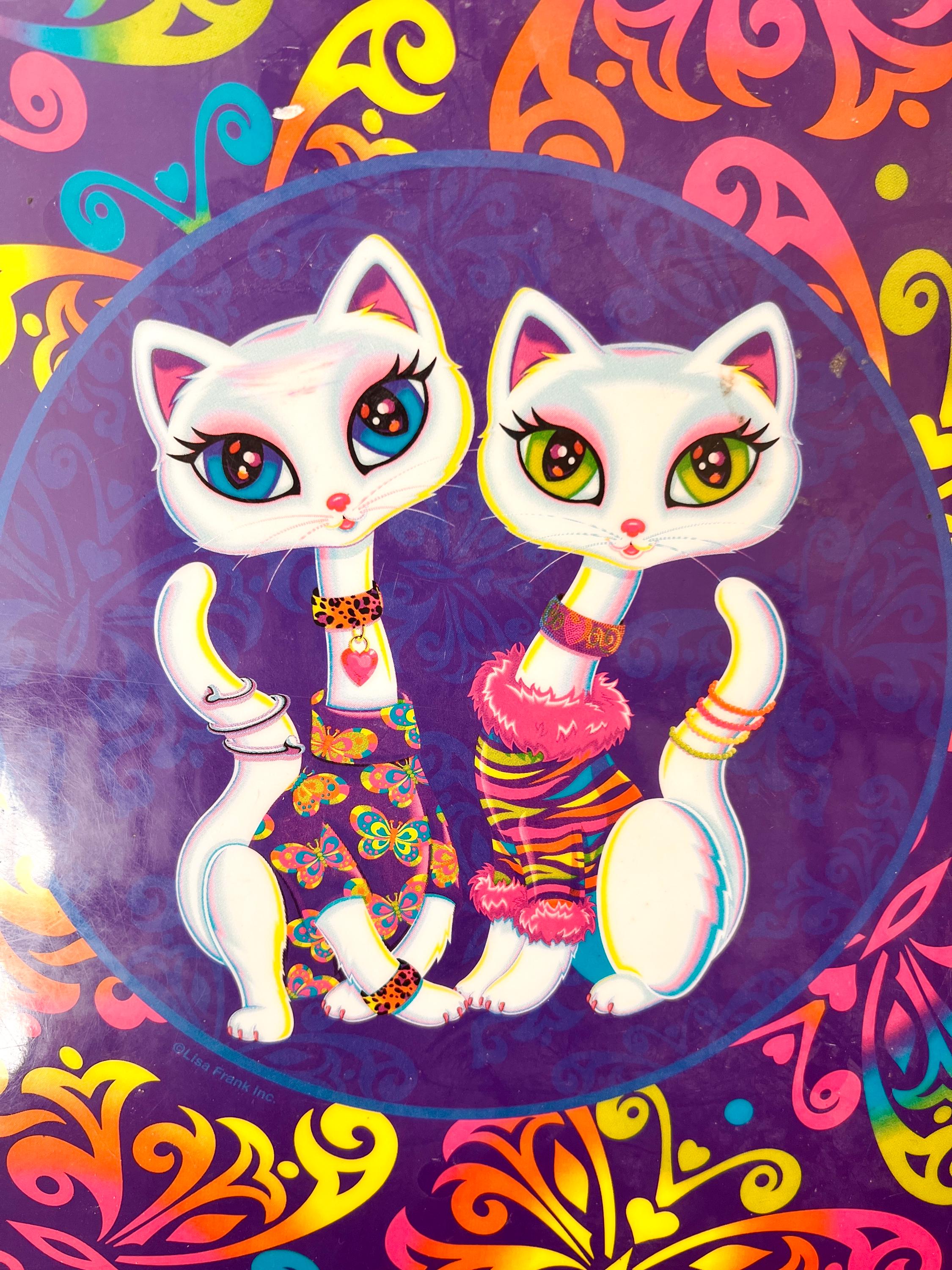Vintage 1997 Lisa Frank Siamese Cats 