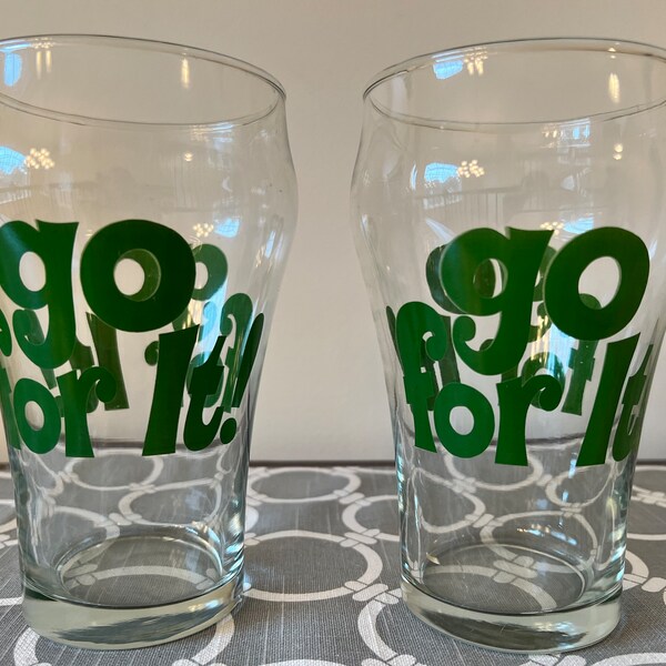 Large Pint Glasses Etsy