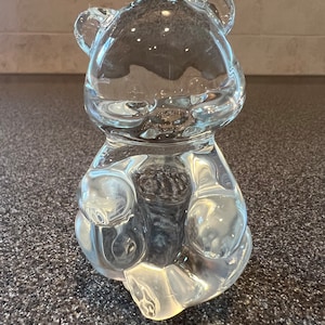 Vintage Fenton Clear Glass Bear Figurine