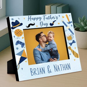 Personalized Photo Frame for Dad, Father&#39;s Day Photo Frame Gift, First Fathers Day Gift, Gifts for Grandpa, Daddy, Custom Dad Photo Frame
