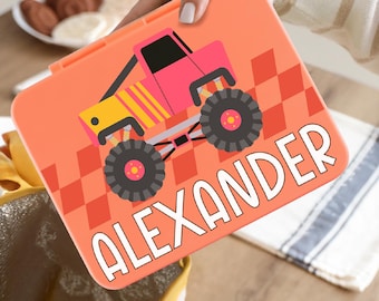 Personalized Kids Bento Lunch Box: Vehicle Design, BPA-Free, Lunch Box for Kids, Custom Bento Lunch Box, Toddler Lunch Box, Back to School