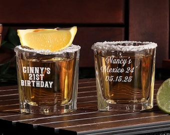 Engraved Shot Glass, Personalized Shot Glass, Birthday Gift, Family and Friends Party Graduation Birthday Shot Glasses, Anniversary Gift