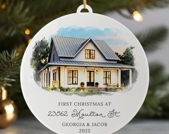 New Home Ornament, Personalized Our New Home Ornament 2025, New House Christmas Ornament, Housewarming Gift, Christmas Gift for Couple