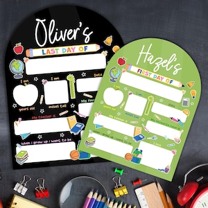 First Day of School Sign, Customized First And Last Day School Sign, Back to School Sign, Kindergarten 1st Day of School Sign, School Board