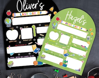 First Day of School Sign, Customized First And Last Day School Sign, Back to School Sign, Kindergarten 1st Day of School Sign, School Board