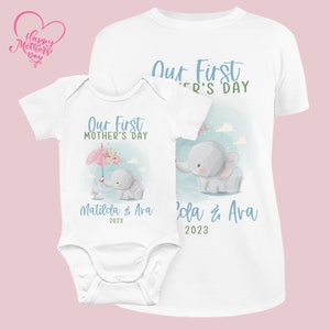Mothers Day Gift Personalized Our First Mothers Day Shirt First Mothers Day Gift New Mom Gift First Time Mom Matching Onesie 1st Mothers Day