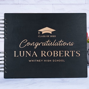 Graduation Guest Book Graduation Book Photo Book Junior High School College Graduate Guest Book 2024 Personalized Graduation Gift for Her image 1