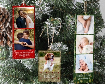 Baby's First Christmas Ornament 2023, Photo Ornament, Custom Baby's First Christmas Ornament, New Baby Gift, Christmas Photo Frame Ornament
