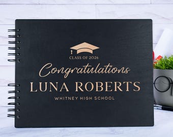 Graduation Guest Book, Graduation Book, Photo Book Junior High School College Graduate Guest Book 2026 Personalized Graduation Gift for Her