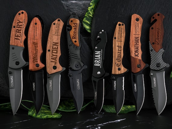 Groomsmen Gifts, Personalized Pocket Knife for Groomsman Anniversary Gifts for Men Engraved Custom Pocket Knives Best Man Groomsmen Proposal