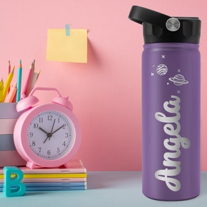 Back to School Gifts for Kids, Personalized Kid Water Bottle, Custom Laser Engraved Bottles, 18oz Water Bottle Personalized Water Bottle
