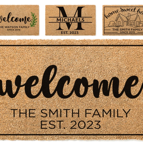 Housewarming Gift | Wedding Gift | Custom Doormat | Personalized Doormat | Closing Gift | Welcome Doormat | Front Door Mat | Monogram Rug