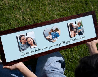 Personalized Mom Photo Sign, Mothers Day Gifts, Mom Custom Photo Wood Sign, Grandma Gift, Mom Gift from Kids, Gifts for Her