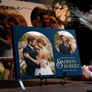 Wedding Photo Guest Book, Personalized Wedding Reception Guestbook Engagement Photo Album Signing Book Wedding Keepsake Anniversary Gift