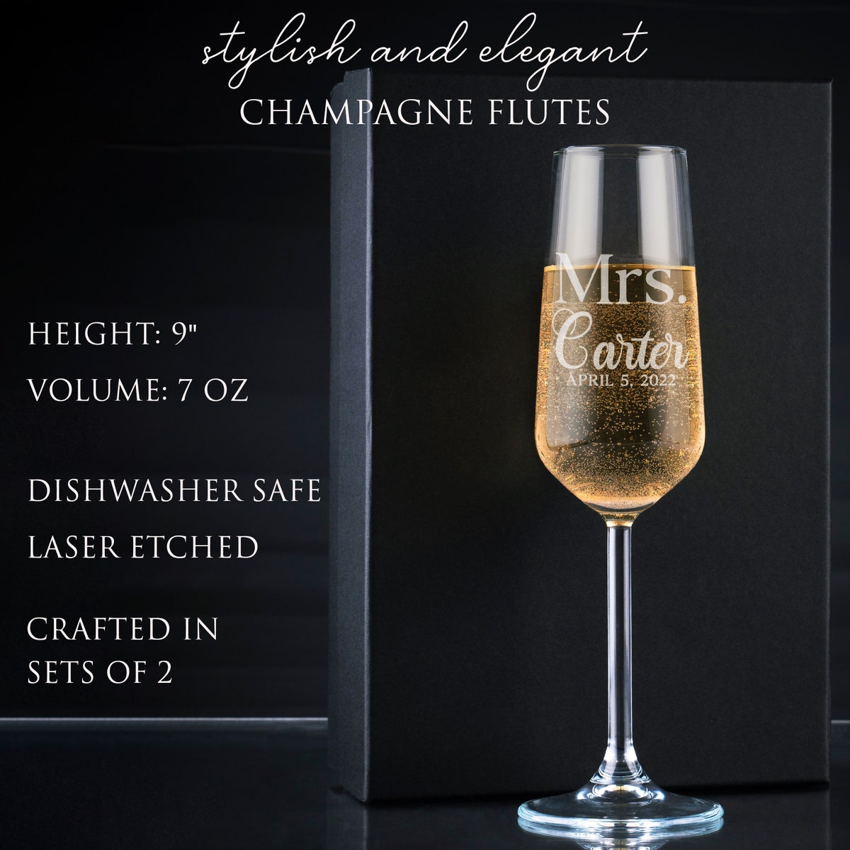 Champagne Flutes Personalized