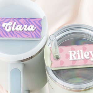 Stanley Name Tag Glitter, Personalized Name Plate for Stanley Tumblers, Customized Acrylic Name Plate for Stanley Lids, Gift for Her, Mom image 6