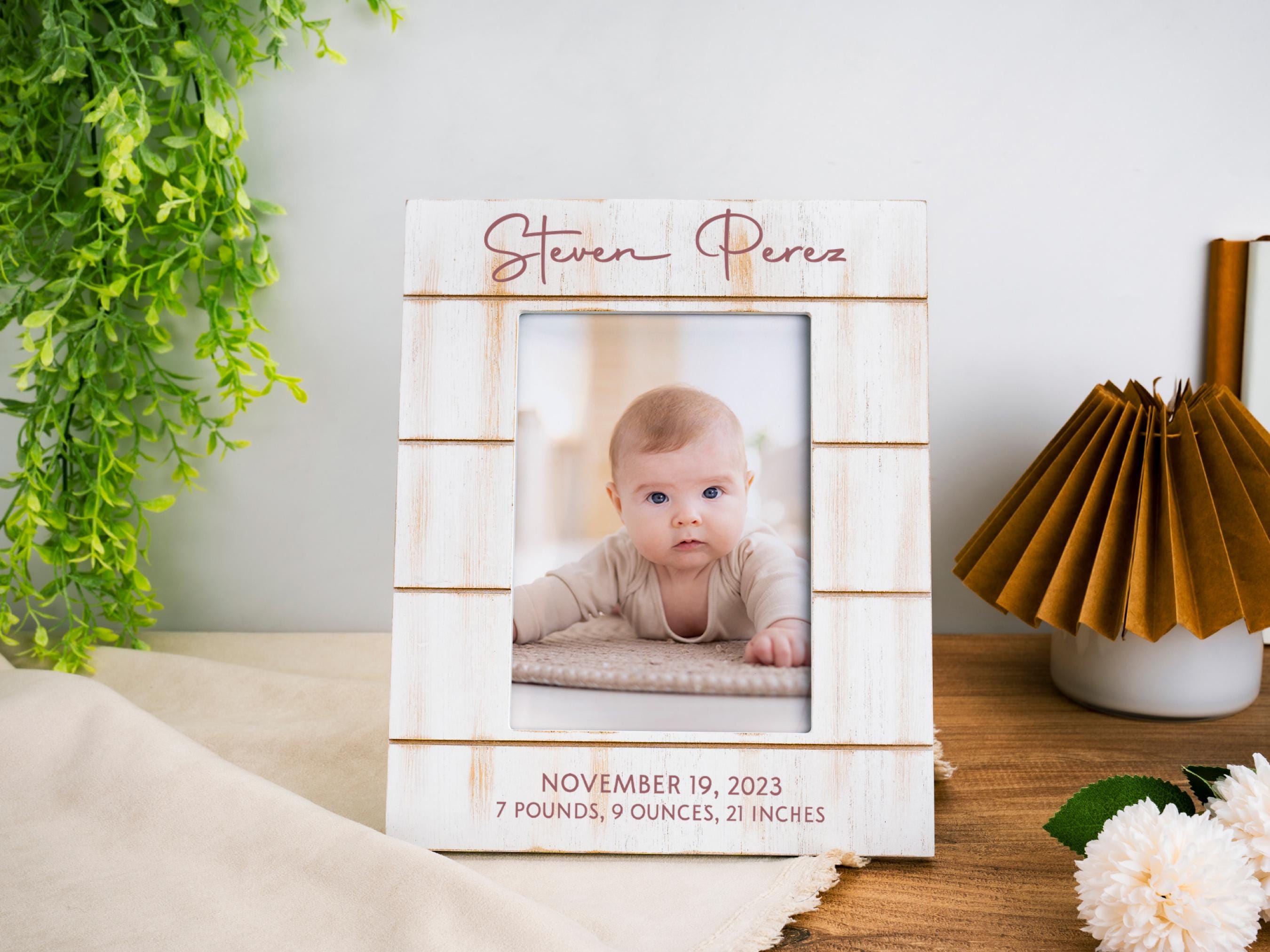 Personalized Pink Picture Frame, Baby Girl Gift, Cottage Core Baby ...