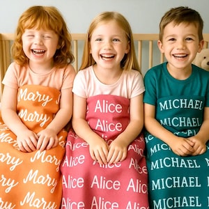 Personalized Blanket for Kids, Baby Girl Blanket, Name Blanket, Girl Blanket Gift, Baby Blanket, Kids Blanket, Custom Name Blanket