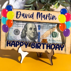 Personalized Birthday Money Holder, Birthday Money Box, Kids Birthday Gift, Birthday Cash Envelope, Birthday Cash Holder, Birthday Gifts