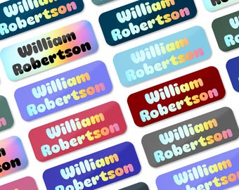 Personalized Name Labels for Kids, Custom Name Stickers Waterproof, Back to School Name Stickers Kids' Clothing Tag, Water Bottle, Lunch Box