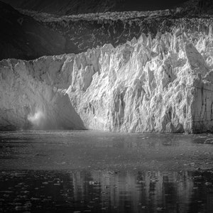 Glacier Bay Alaska - Fine Art Black & White - Melting Ice Global Warming - Wall Art - Canvas Print