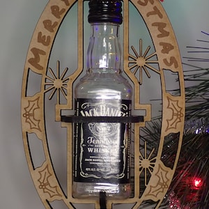 Digital Download for Jack Daniels Mini Bottle Oval Christmas Ornament