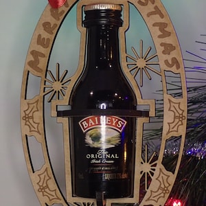Digital Download for Bailey&#39;s Irish Creme Oval Mini Bottle Christmas Ornament