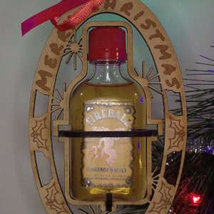 Digital Download for Fireball Mini Bottle Oval Christmas Ornament Files