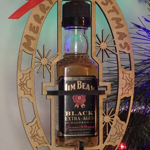 ジムビーム ミニボトル オーバル クリスマスオーナメントのデジタルダウンロード