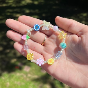 Y2K Bracelets, 4 Different Styles with Pearl Spacer Beads