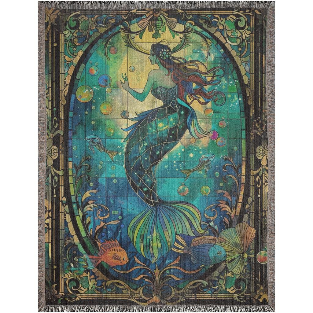 Mermaid Pastel Pattern Print Blanket