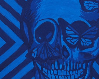 Blue Skull– Fine art print