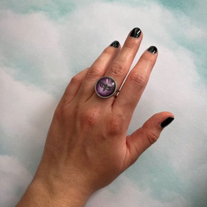 Handmade Stainless Steel Death&#39;s-head Moth Ring