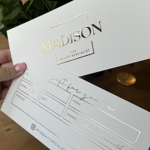 Gift Vouchers Card A6 Salon Beauty Shops Hairdresser Restaurant Blank