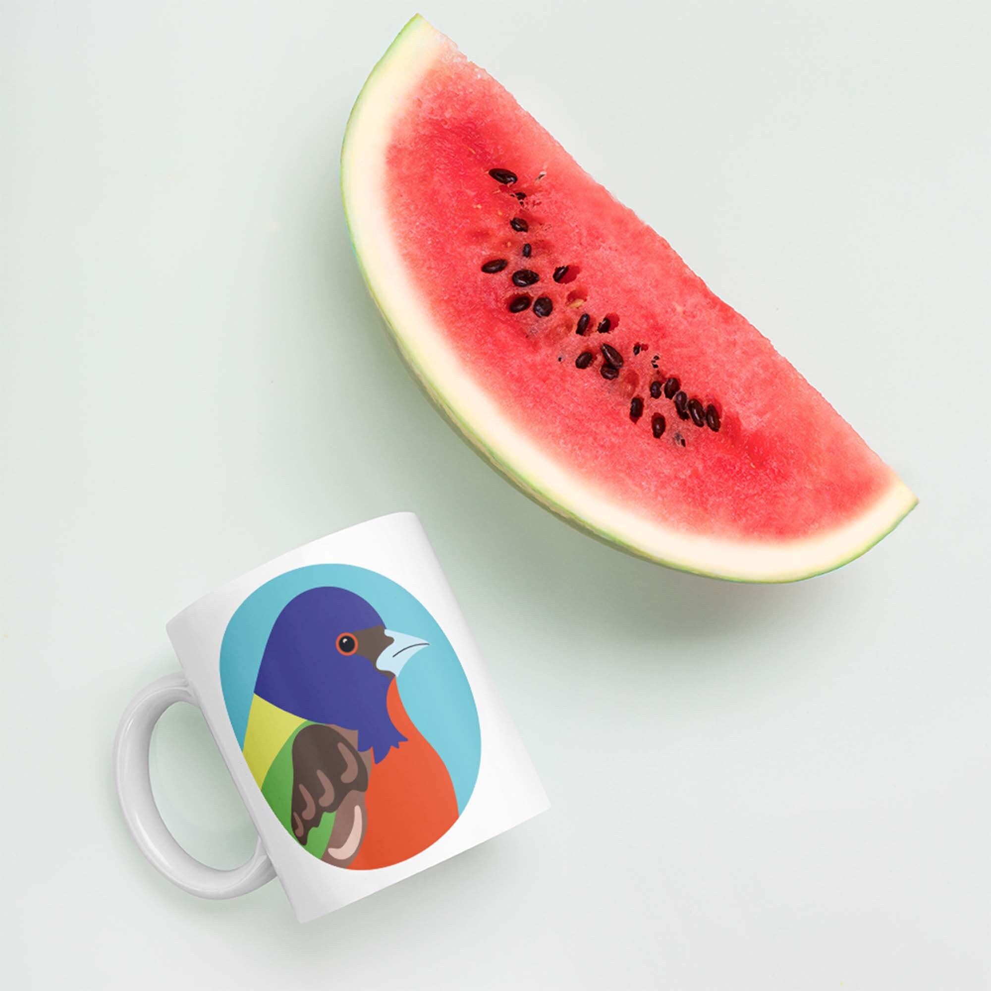 Mug Coloré Oiseau Pour Cadeau Original, Tasse Thé Café 325Ml Céramique Famille Nombreuse, Cadeau Per