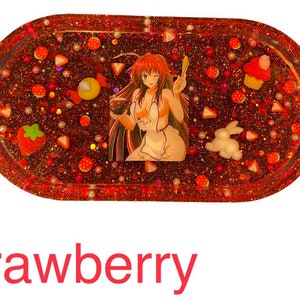 Anime Girl Rolling Tray/ Trinket Tray