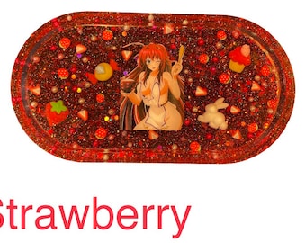 Anime Girl Rolling Tray/ Trinket Tray