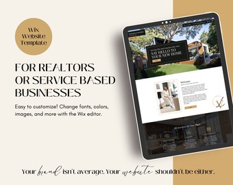 Wix Website Template Real Estate - Veronica Real Estate Wix Website - Luxury Real Estate Agent Website - Realtor Website Template